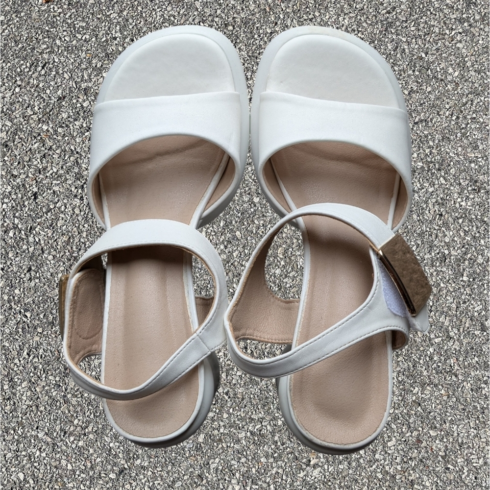 Women's 2026 Summer Style Strappy Chunky Heel Sandals, Genuine Sheepskin, Waterp